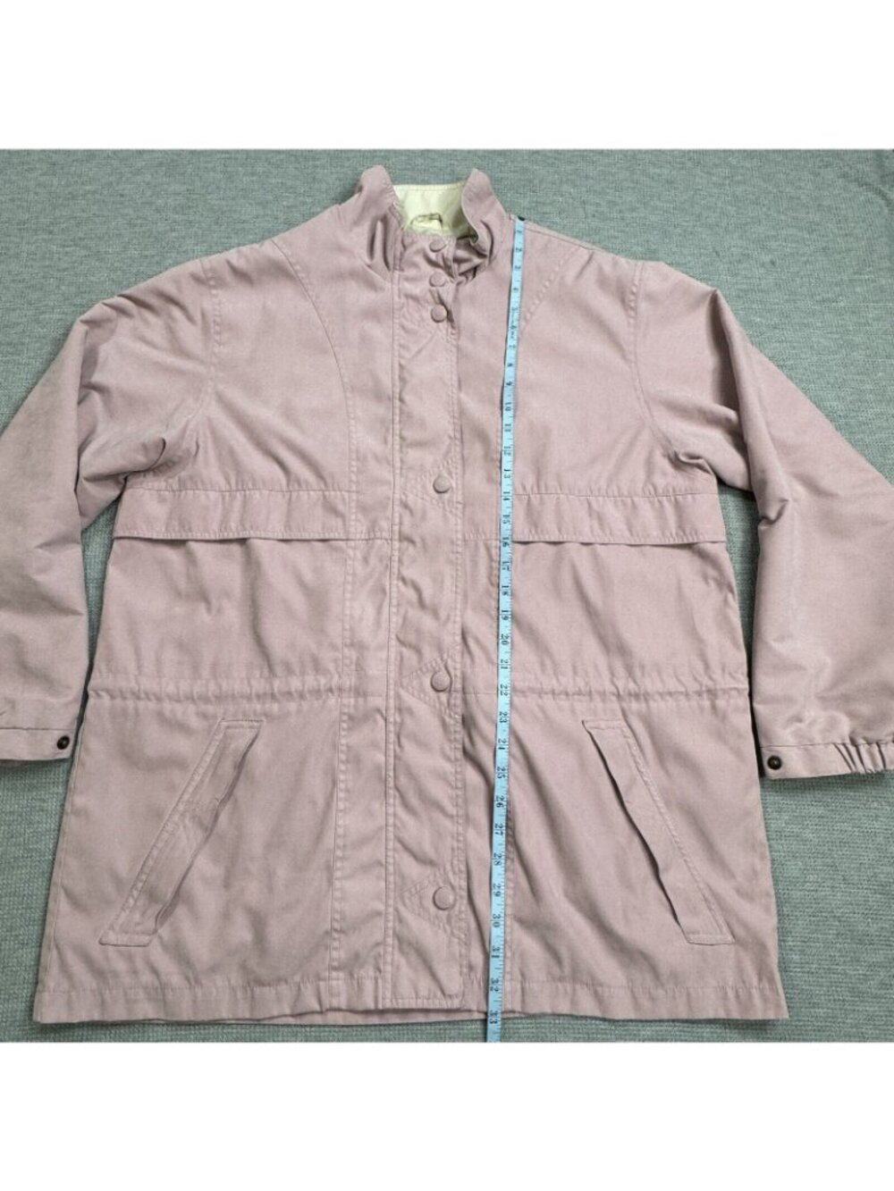 Cabelas Windbreaker Jacket Womens Sz XL Lavender Vented Back High Neck Snap Zip - Picture 12 of 16